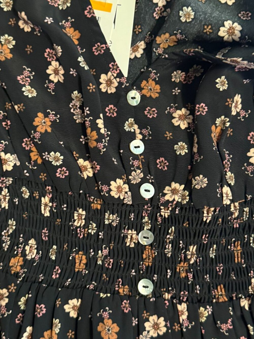 Lola Grace Floral Maxi Dress Small Polyester Black Brown - Picture 2 of 8